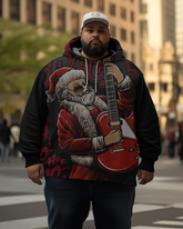 Men's Rockin' Christmas Plus Size Hoodie